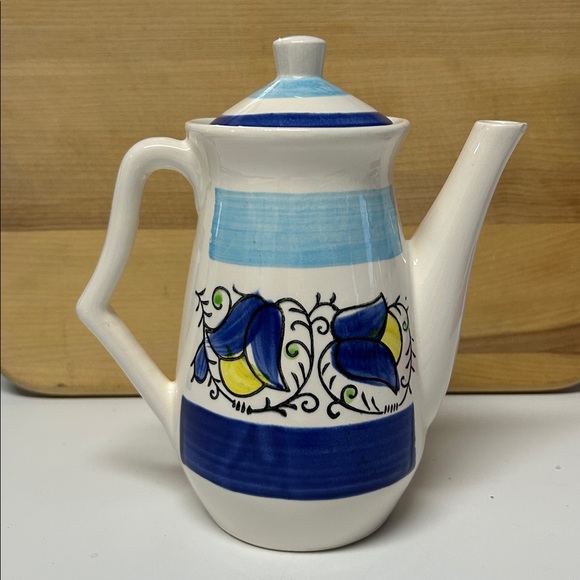 Other - Vintage Japanese Bluebell Ceramic Teapot with Floral Design